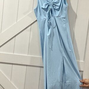 Essentials Light Blue Maxi Dress